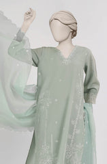 EMBROIDERED CAMBRIC STITCHED 3 PIECE