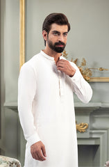 FESTIVE'25 MEN KURTA EMBROIDERED OFF WHITE