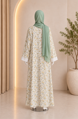 GREEN PRINTED ABAYA