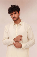 CREAM BLENDED KAMEEZ SHALWAR