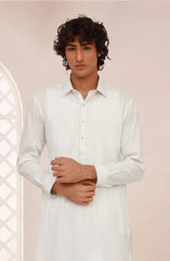 OFF-WHITE BLENDED KAMEEZ SHALWAR