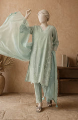 EMBROIDERED CAMBRIC STITCHED 3 PIECE
