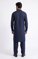 NAVY BLENDED KAMEEZ SHALWAR