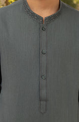 TEAL-GREEN EMBROIDERED BLENDED KAMEEZ SHALWAR
