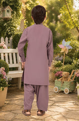 LIGHT-PURPLE EMBROIDERED BLENDED KAMEEZ SHALWAR