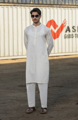 CREAM 100% COTTON PRINTED KURTA