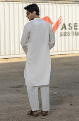 CREAM 100% COTTON PRINTED KURTA