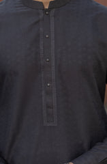 GREY BLENDED EMBROIDERED KURTA