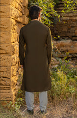 BROWN SEMI FORMAL KURTA