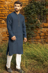 DEEP BLUE SEMI FORMAL KURTA
