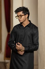 BLACK BLENDED KAMEEZ SHALWAR