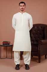 OFF WHITE BLENDED KAMEEZ SHALWAR