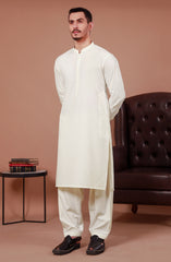 OFF WHITE BLENDED KAMEEZ SHALWAR