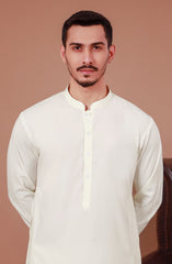 OFF WHITE BLENDED KAMEEZ SHALWAR