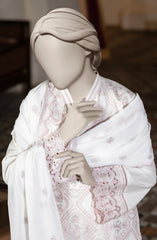 EMBROIDERED CAMBRIC 3PCS UNSTITCHED