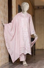 EMBROIDERED CAMBRIC STITCHED 3 PIECE