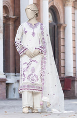 EMBROIDERED CAMBRIC 3PCS UNSTITCHED