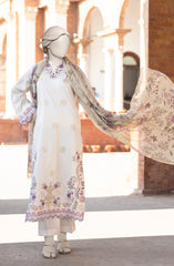 EMBROIDERED CAMBRIC STITCHED 3 PIECE