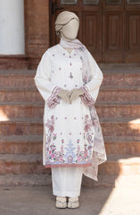 EMBROIDERED CAMBRIC STITCHED 3 PIECE