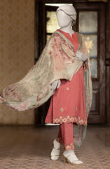 EMBROIDERED CAMBRIC STITCHED 3 PIECE