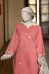 EMBROIDERED CAMBRIC STITCHED 3 PIECE