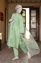 EMBROIDERED CAMBRIC STITCHED 3 PIECE