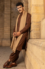WINTER'23 MEN SHAWL FORMAL BROWN