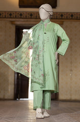 EMBROIDERED CAMBRIC STITCHED 3 PIECE