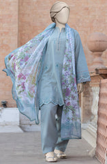 EMBROIDERED CAMBRIC 3PCS UNSTITCHED