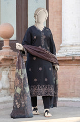 EMBROIDERED CAMBRIC 3PCS UNSTITCHED