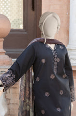 EMBROIDERED CAMBRIC 3PCS UNSTITCHED