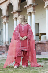 EMBROIDERED CAMBRIC STITCHED 3 PIECE