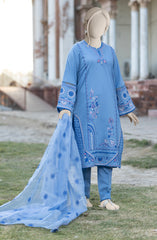 EMBROIDERED CAMBRIC STITCHED 3 PIECE