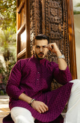 MEN KURTA BURGUNDY