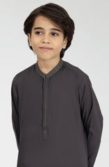 CHARCOAL BLENDED EMBROIDERED KAMEEZ SHALWAR