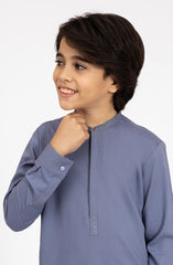 MUTED-PURPLE BLENDED EMBROIDERED KAMEEZ SHALWAR