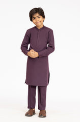 BURGUNDY BLENDED KURTA PYJAMA