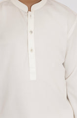 OFF-WHITE BLENDED KAMEEZ SHALWAR