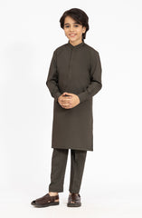 OLIVE-GREEN KURTA PAJAMA
