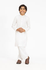 OFF-WHITE BLENDED KAMEEZ SHALWAR
