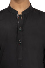 BLACK BLENDED KURTA PYJAMA