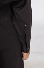 DARK-GREY BLENDED KURTA PYJAMA