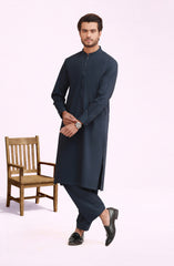 NAVY 100% COTTON KAMEEZ SHALWAR