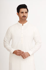 OFF WHITE BLENDED KAMEEZ SHALWAR