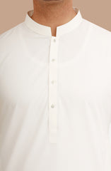OFF WHITE BLENDED KAMEEZ SHALWAR