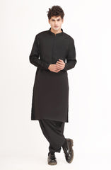 BLACK 100% COTTON KAMEEZ SHALWAR