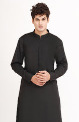 BLACK 100% COTTON KAMEEZ SHALWAR
