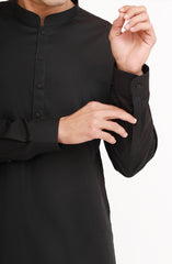 BLACK 100% COTTON KAMEEZ SHALWAR