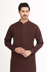 CHOCOLATE-BROWN 100% COTTON KAMEEZ SHALWAR