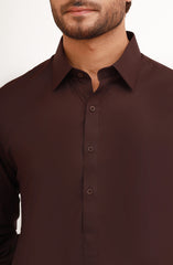 CHOCOLATE BROWN 100% COTTON KAMEEZ SHALWAR